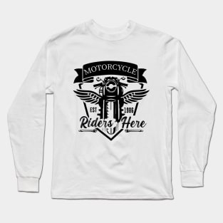 Motorcycle riders here - Bike lover and vintage style motorcycle Long Sleeve T-Shirt